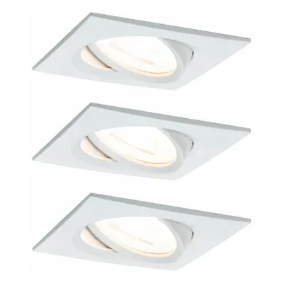 PAULMANN Vestavné svítidlo LED Nova hranaté 3x6,5W GU10 bílá mat výklopné 934.36 P 93436