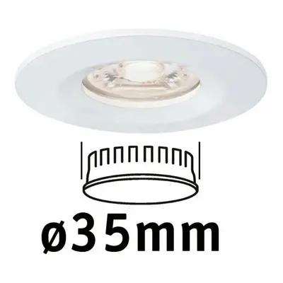 PAULMANN LED vestavné svítidlo Nova mini nevýklopné IP44 1x4W 2700K bílá mat 230V 942.98