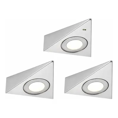 PAULMANN LED podskříňkové svítidlo Trias čidlo přiblížení 3ks sada 3x2,7W 135x132mm 230/12V kov 