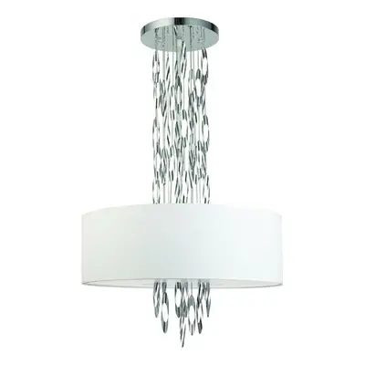 ACA Lighting závěsné svítidlo 5XE14 CASCADA chrom + bílá D60XH100CM EG4205PCH