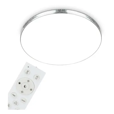 BRILONER RGB-CCT LED stropní svítidlo, pr. 45,5 cm, 24W, 2700 lm, chrom IP44 BRILO 3679-118