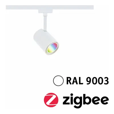 PAULMANN URail LED lištový spot Smart Home Zigbee 3.0 Luxe GU10 4,8W RGBW+ stmívatelné 230V bílá