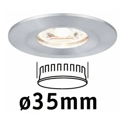 PAULMANN LED vestavné svítidlo Nova mini nevýklopné IP44 1x4W 2700K hliník broušený 230V 943.04