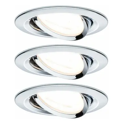 PAULMANN Vestavné svítidlo LED Nova kruhové 3x6,5W GU10 chrom výklopné 934.34 P 93434