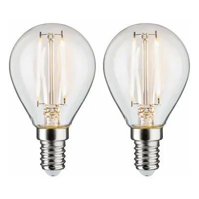 PAULMANN LED kapka Filament E14 230V 2x250lm 2x2,7W 2700K čirá