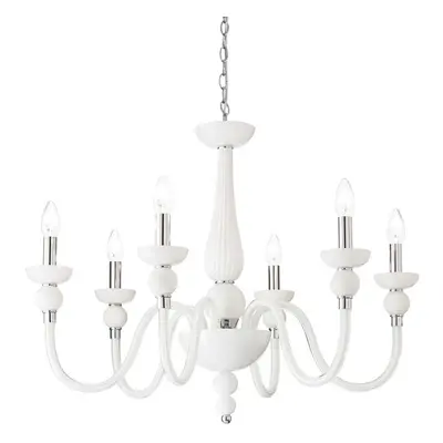 Závěsný lustr Ideal Lux Camelia SP6 bianco 113678 bílý