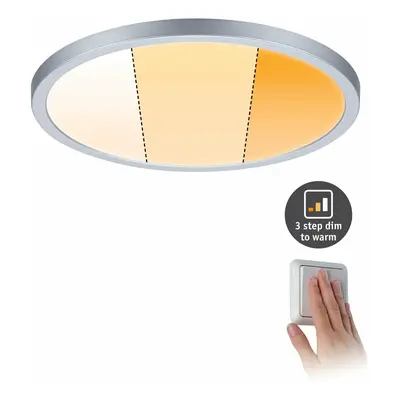 PAULMANN LED vestavné svítidlo Areo VariFit IP44 kruhové 230mm 16W matný chrom WarmDim 3-krokové