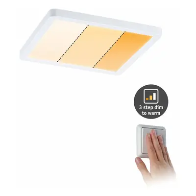 PAULMANN LED vestavné svítidlo Areo VariFit IP44 hranaté 175x175mm 13W bílá mat WarmDim 3-krokov