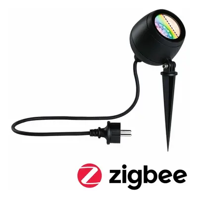 PAULMANN LED bodové zahradní světlo Smart Home Zigbee Kikolo IP65 90mm RGBW+ 6,2W 230V antracit 