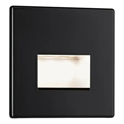 PAULMANN LED vestavné svítidlo do zdi Edge Quadro hranaté 80x5mm 1,2W 230V 2700K černá mat