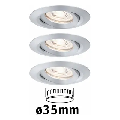 PAULMANN LED vestavné svítidlo Nova mini výklopné 3x4W 2700K hliník broušený 230V 942.97