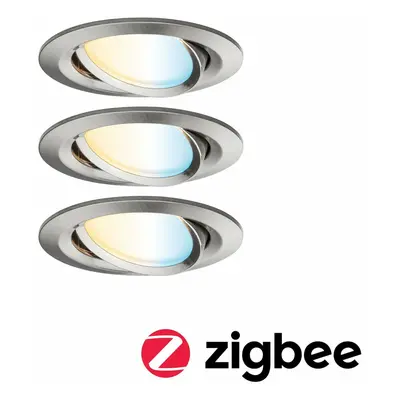 PAULMANN SmartHome Zigbee vestavná svítidla sada LED Coin Nova Plus 3x6,5W měnitelná bílá kruhov