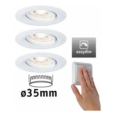 PAULMANN LED vestavné svítidlo Nova mini Plus EasyDim výklopné 3x4,2W 2700K bílá mat 230V 929.71