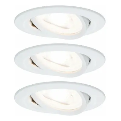 PAULMANN Vestavné svítidlo LED Nova kruhové 3x6,5W GU10 bílá mat nastavitelné 934.31 P 93431