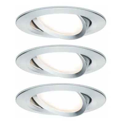 PAULMANN Vestavné svítidlo LED Nova kruhové 3x6,5W hliník broušený nastavitelné 934.51 P 93451