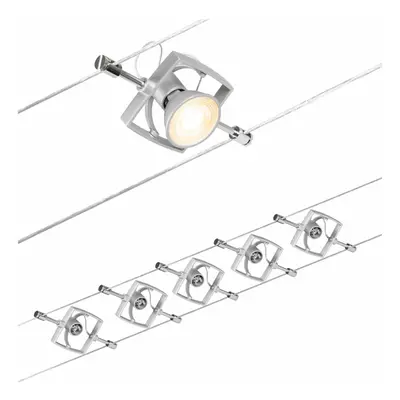 PAULMANN Lankový systém Mac II matný chrom 5 spotů bez zdroje světla max. 5x10W GU5,3 DC 60VA 94
