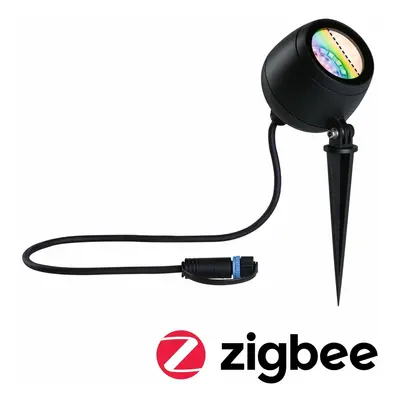 PAULMANN Plug & Shine LED bodové zahradní světlo Smart Home Zigbee Kikolo IP65 RGBW+ 6,2W antrac