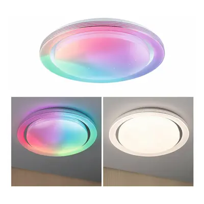 PAULMANN LED stropní svítidlo Rainbow efekt duhy RGBW 230V 38,5W chrom/bílá