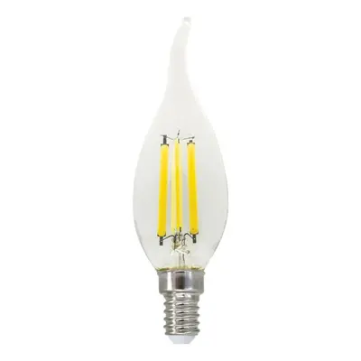 ACA Lighting LED FILAMENT E14 C35 s plamínkem 6W 2700K 230V AC 760lm RA80 FLAM6WWTIP