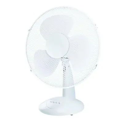 ACA Lighting stolní kulatý ventilátor, bílá, 40cm, AC 45W FANTPWH30