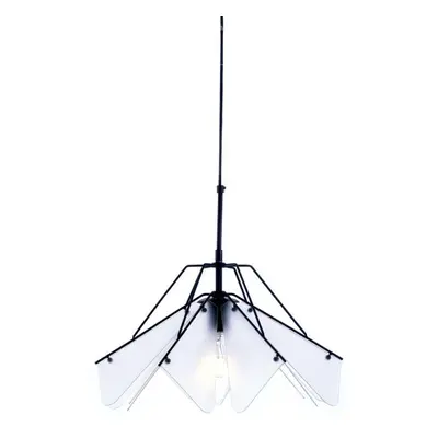 ACA Lighting závěsné svítidlo 1XE27 bílá akryl + černý kov D45XH120CM ORIGAMI EF39P145WH