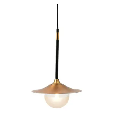 ACA Lighting závěsné svítidlo 1XG9 mosaz/černý kov + sklo D20XH116CM LAYLA HL4311P20BB