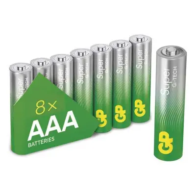 EMOS Alkalická baterie GP Super AAA (LR03), 8 ks B01118