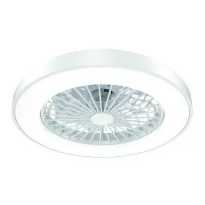 ACA Lighting bílý stropní ventilátor se stmívatelným LED svítidlem SMART 50cm s dálkovým ovládán