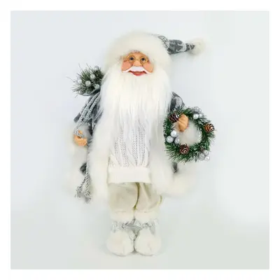 ACA Lighting vánoční dekorace Santa Claus s věncem 90cm X129004