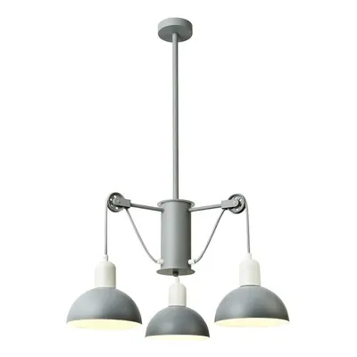 ACA Lighting závěsné svítidlo 3XE14 šedá/bílý kov D58XH85CM CEZANNE EG5793P58G