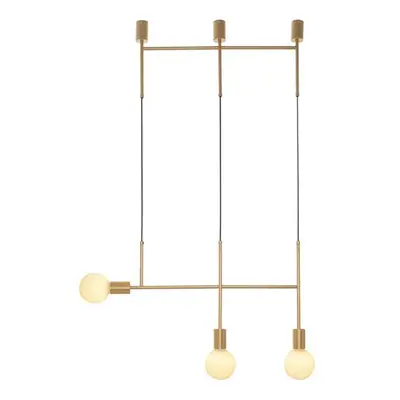 ACA Lighting závěsné svítidlo 3XE27 zlatá kov 64X4X110CM KYOTO TNK853P64GD