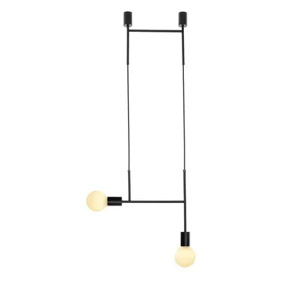 ACA Lighting závěsné svítidlo 2XE27 černá kov 38X4X110CM KYOTO TNK852P38BK