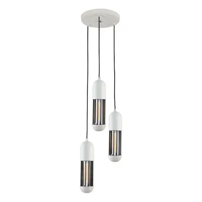 ACA Lighting závěsné svítidlo 3XE27 bílý kov D27XH120CM LAB HM173P27WH