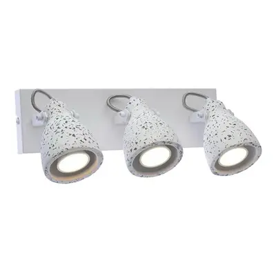 ACA Lighting nástěnné bodové svítidlo 3XGU10 bílá terrazzo 36X15X18CM DINO AR1823W36WT