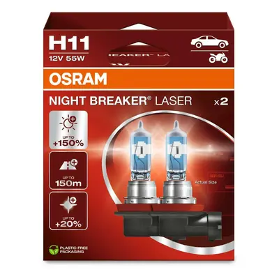 OSRAM H11 12V 55W PGJ19-2 NIGHT BREAKER LASER +150% více světla 2ks 64211NL-2HB