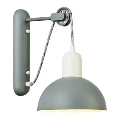 ACA Lighting nástěnné svítidlo 1XE14 šedá/bílý kov 27X18X32CM CEZANNE EG5791W26G