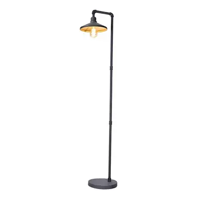 ACA Lighting stojací lampa LIGHTING 1XE27 černá+zlatá kovová 35X25XH156CM PIPE AR4171F156BG