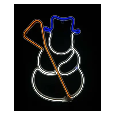 ACA Lighting Vánoční venkovní dekorace sněhulák, 300 LED 3m double neon hadice, multicolor, IP44