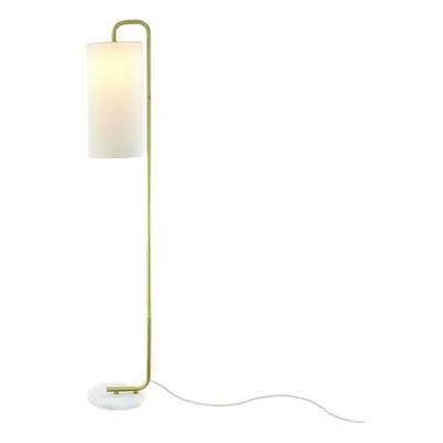 ACA Lighting stojací lampa 1XE27 OSAKA zlatá + bílá mramor, kov IP20 26,5X23XH160CM ML121811F