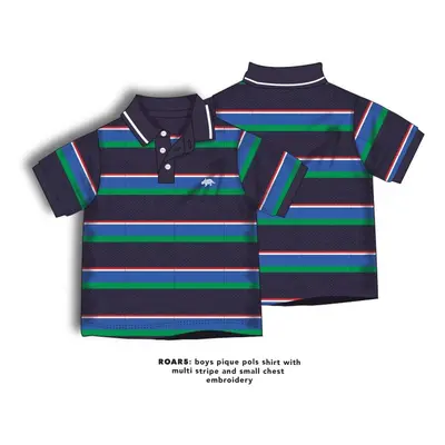 Tričko chlapecké Polo s krátkým rukávem, Minoti, Roar 5, kluk | 9-12m