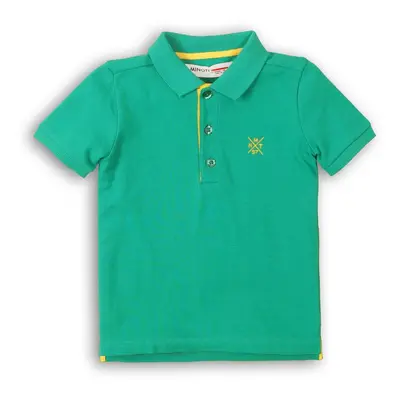 Tričko chlapecké Polo s krátkým rukávem, Minoti, 1POLO 8, zelená | 9-12m