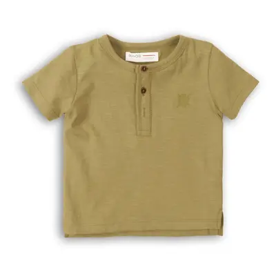 Tričko chlapecké s krátkým rukávem, Minoti, 1HENLEY 6, khaki | 11/12let