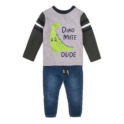 Chlapecký set - tričko a kalhoty džínové, Minoti, Mite 5, kluk | 3-6m