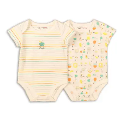 Body kojenecké 2pack, Minoti, ABC 5, bílá | 0-3m