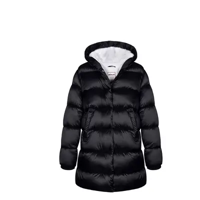 Kabát dívčí nylonový Puffa podšitý microfleecem, Minoti, 12COAT 2, černá | 4/5let