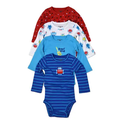 body kojenecké 4pack, s dlouhým rukávem, Pidilidi, PD1004, kluk | 0-3m