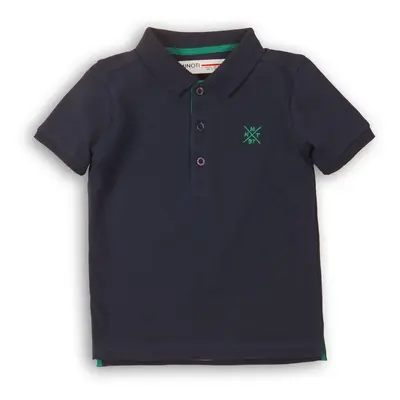 Tričko chlapecké Polo s krátkým rukávem, Minoti, 1POLO 2, tmavě modrá | 9-12m