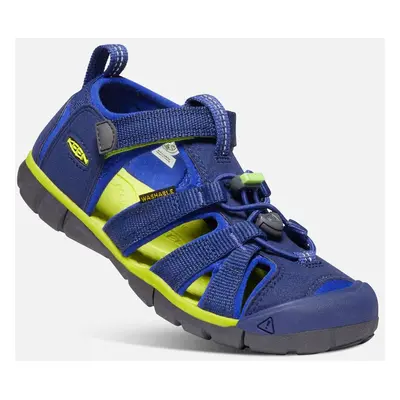 Dětské sandály SEACAMP II CNX, BLUE DEPTHS/CHARTREUSE, keen, 1022993/1022978/1022939, modrá