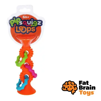 Chrastítko pipSquiz Loops oranžové, Fat Brain, W010227