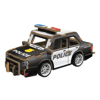 3D puzzle dřevěné - Policejní auto 13 cm, Wiky kreativita, W035431